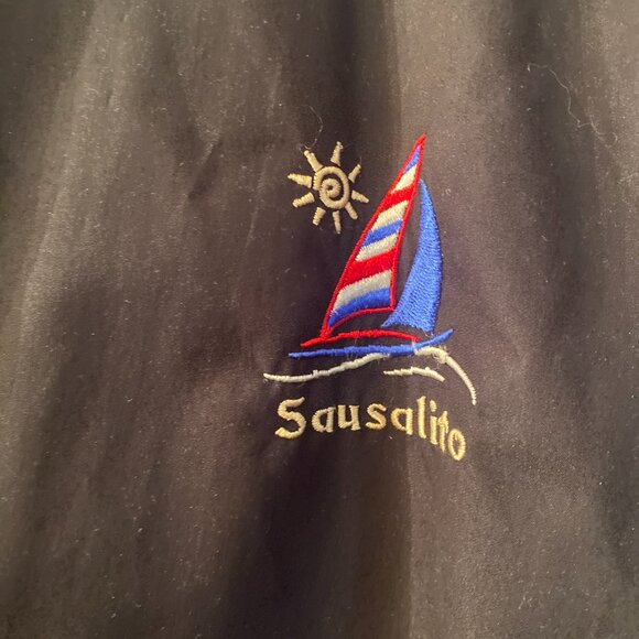 Men's Front Zip Jacket with Pockets with Sausalito Embroidered Emblem Size XL - Picture 2 of 8